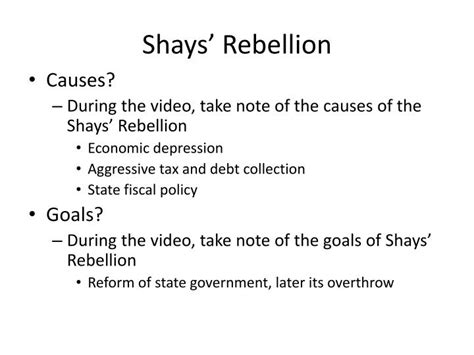 PPT - Shays’ Rebellion PowerPoint Presentation - ID:2356809