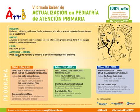 V Jornada Balear de Actualización en Pediatría de Atención Primaria