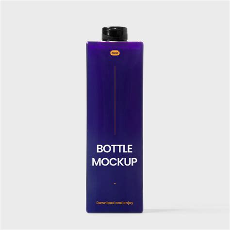 Free Rectangle Bottle Mockup Mockupbee