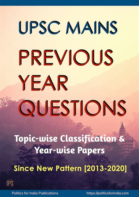 UPSC Mains Previous Year Questions Topic Wise Classification Year