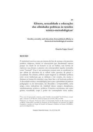 G Nero Sexualidade E Educa O Pdf