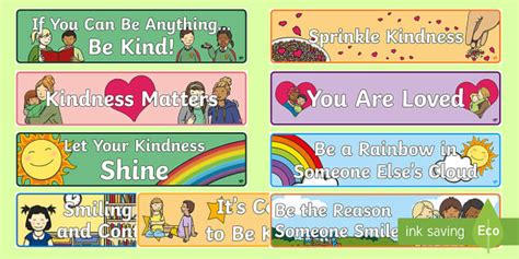 Kindness Banners Display Pack Peaceful Classroom Decor