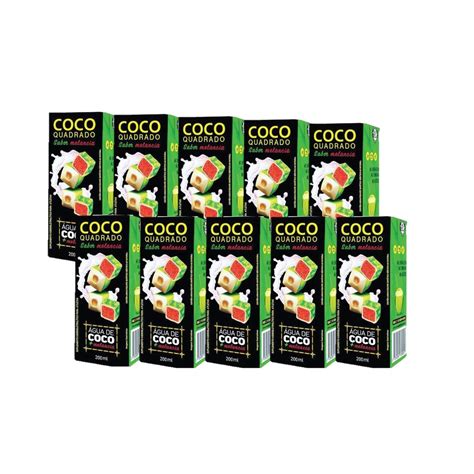 Kit Gua De Coco Quadrado Melancia Ml Unidades Escorrega O Pre O