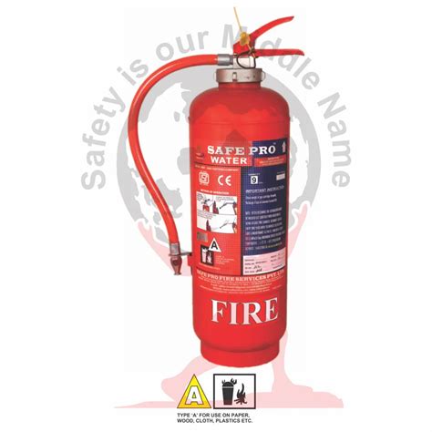 SafePro A Class 9 Ltr Water Type Fire Extinguisher Cartridge Type