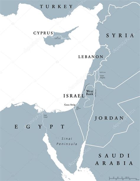 Eastern Mediterranean countries political map — Stock Vector © Furian ...