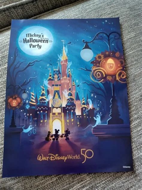 WALT DISNEY WORLD Mickeys Not So Scary Halloween Party Poster 50th