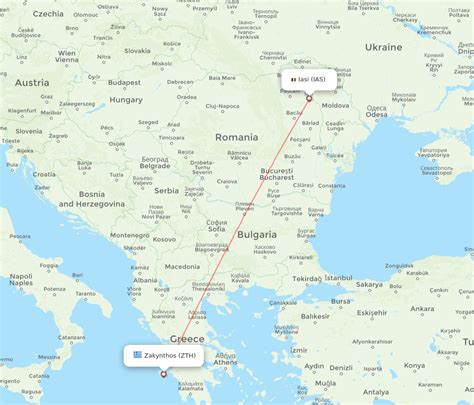 All Flight Routes From Zakinthos To Iasi ZTH To IAS Flight Routes