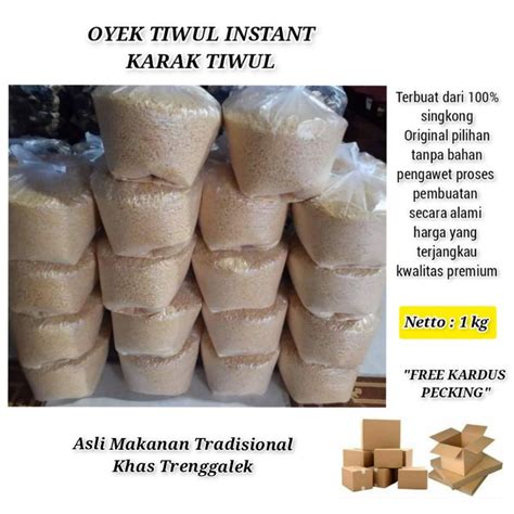 Jual KARAK TIWUL INSTAN OYEK BERAS SINGKONG 1 KG Shopee Indonesia