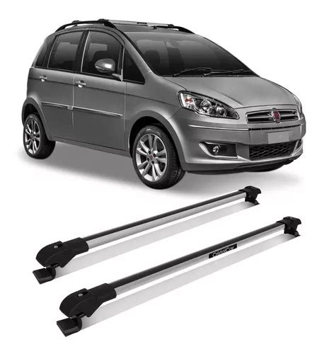 Rack Teto Travessa Bagageiro Fiat Idea Slim Prata