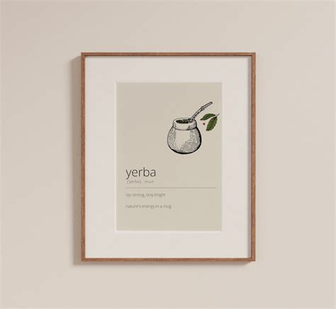 Yerba Mate Poster Mate Lover Yerba Mate Print Argentina Poster