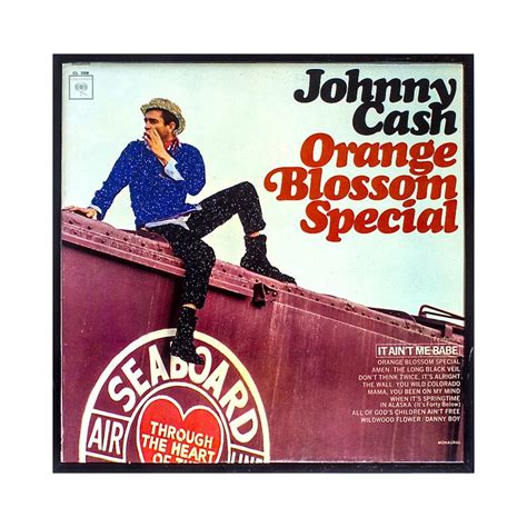 Glittered Johnny Cash Orange Blossom Special Album Cover Art - Etsy