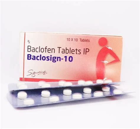 Baclosign Baclofen Tablets Ip Prescription Treatment Pain Killer At