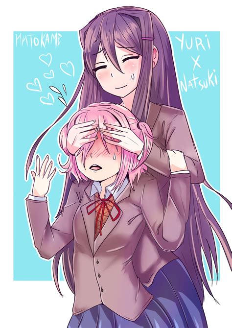 Natsuki And Playful Yuri By Hatokame Kun R Ddlc