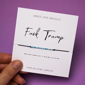 Fuck Trump Morse Code Bracelet Activist Bracelet Friendship Bracelet Best Friend Gift