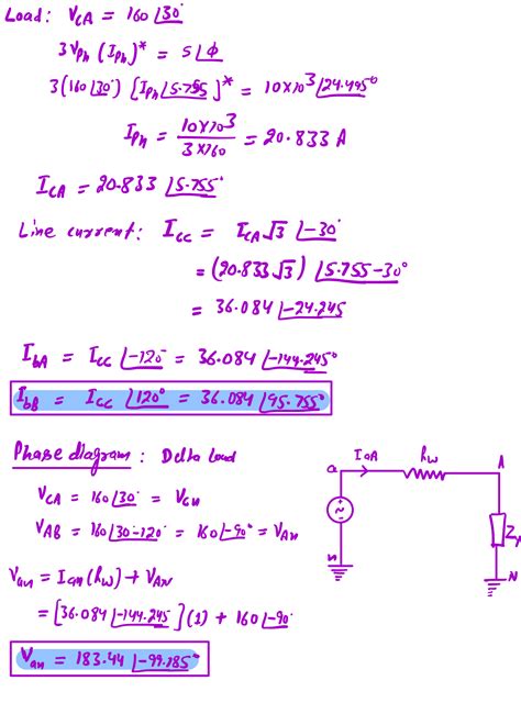 Solved Problem 1 The Balanced Delta Connected Load In The Circuit