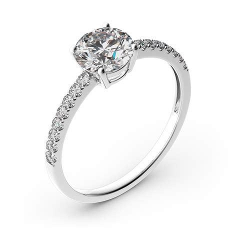 Jeulia Alliance Couple Femme 10K 14K 18K Or Platine Solitaire