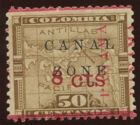 Canal Zone With Mm Panama Overprint Var Mint Stamp With Pf Cert