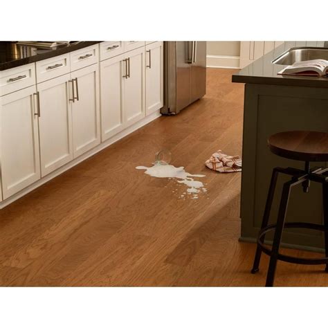 Gunstock Oak Smooth Water Resistant Engineered Hardwood 5mm X 5in 100503465 Floor And