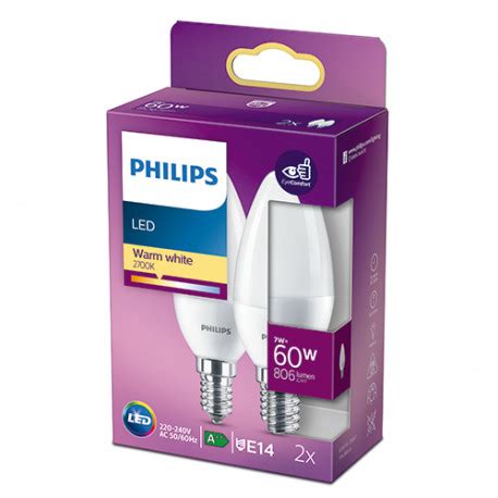 Pack Lampadina Led Philips E B W Lm K Ph