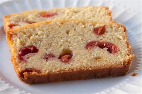 Vanilla Butternut Pound Cake With Maraschino Cherries Recipe Food