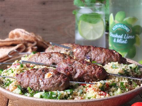 Grilled Lamb Skewers With Feta And Mint Inspired By Robinsons Fruit Cordial Elizabeth S Kitchen