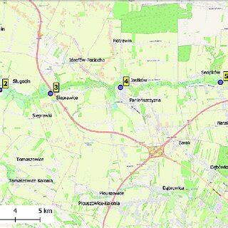 Location of water sampling points along the Ciemięga River Download