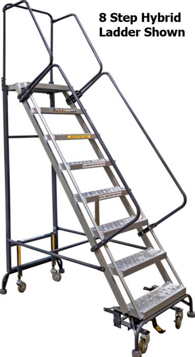 Ballymore Hy La 072414p Hybrid Rolling Safety Ladder Fixed 7 Step