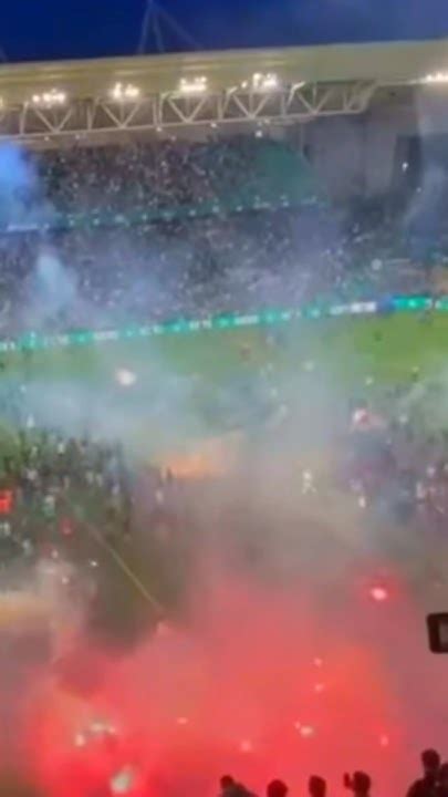 Angry Fans Rush Field After Losing 5 4 In Shootout Youtube