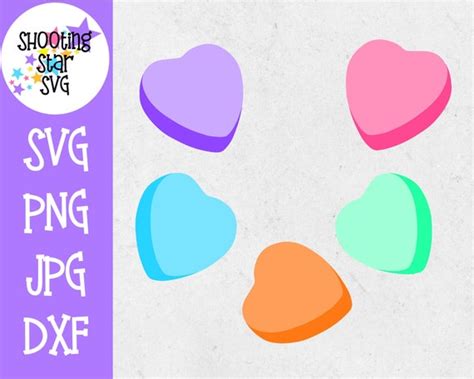 Blank Conversation Hearts Svg Valentines Day Svg Etsy