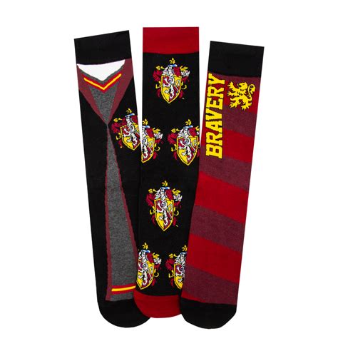 Gryffindor 3 Pack Socks Harry Potter Shop Uk