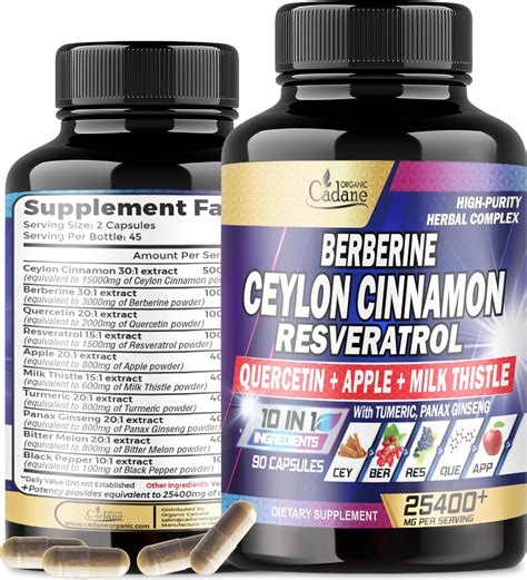 Amazon Ceylon Cinnamon 15000mg Berberine 3000mg Quercetin 2000mg