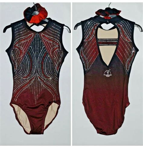 Putting On The Ritz Girls Gymnastics Leotard With 100s Of Crystals