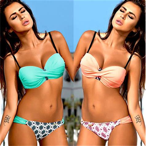 Sexy Women Bikini Set Women Push Up Padded Bandage Bikini Set