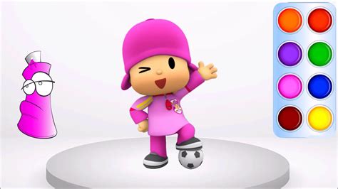 Learn Colors With Talking Pocoyo Football Learning Color Animation For