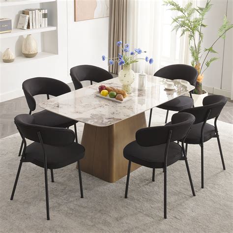 Corrigan Studio® Madaline Dining Chairs, Fabric Upholstered Kitchen ...