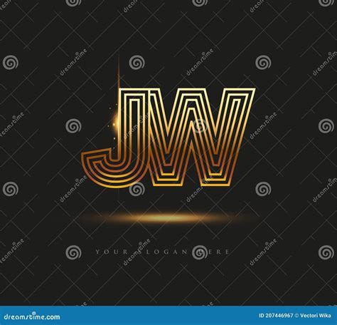 Letra De Logotipo Inicial Jw Bold Logotipo Nome Da Empresa Colorida