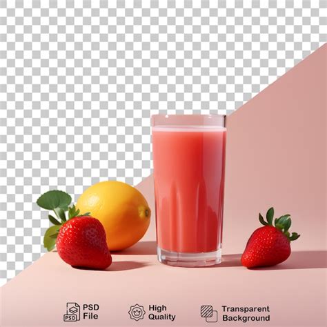 Premium PSD Tasty Strawberry Smoothie Isolated On Transparent