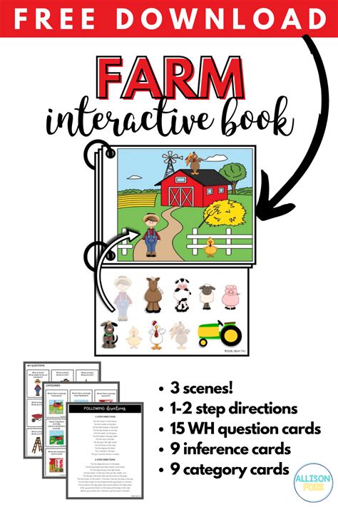 No Prep Free Farm Interactive Book For Speech Therapy Artofit