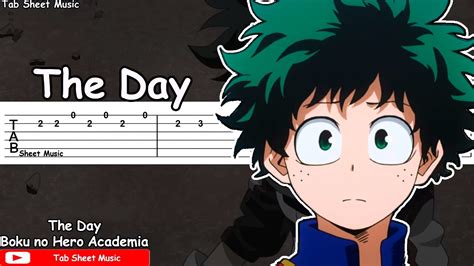 Boku No Hero Academia Op The Day Guitar Tutorial Youtube