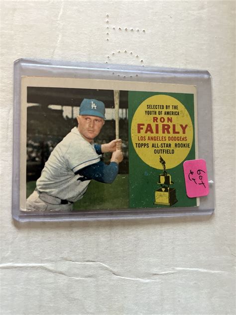 1960 Ron Fairly Los Angeles Dodgers Topps All Star Rookie Outfield