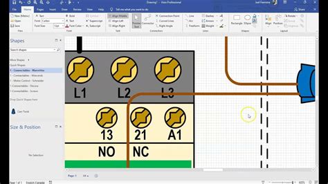 Video 12 Combining Shapes To Create A Wiring Diagram In Visio Youtube