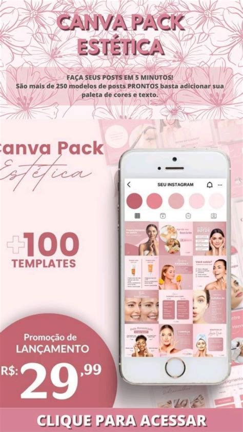 Pack Canva Estética Templates Profissionais Editáveis Canva