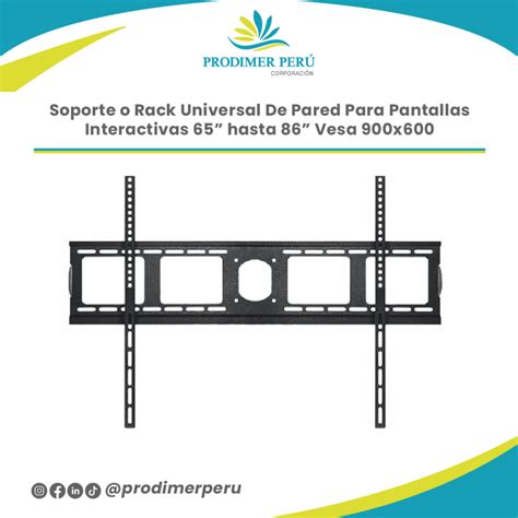 Soporte O Rack Universal De Pared Para Pantallas Interactivas Hasta