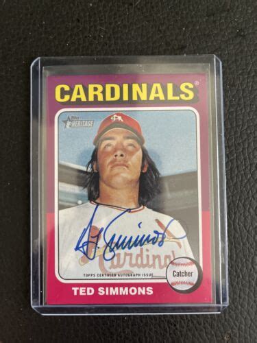 Topps Heritage Baseball Real One Auto Ted Simmons St Louis