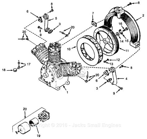 Campbell Hausfeld CI250000PS Parts Diagram for Pump Parts