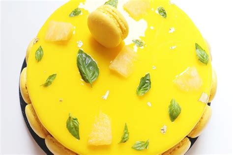 Entremets ananas citron basilic Recette Olivia Pâtisse Vegan