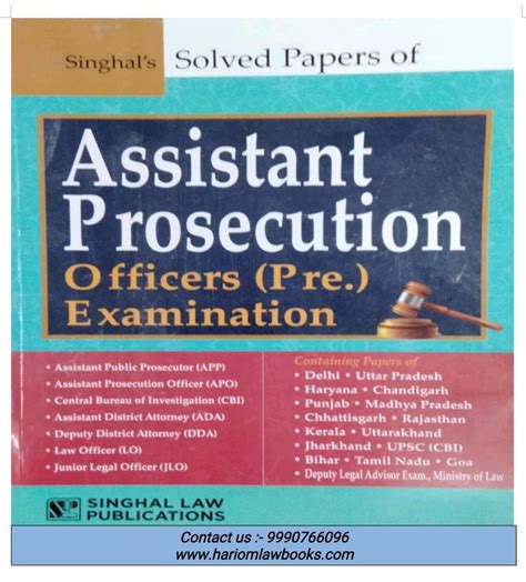 Singhals Assistant Prosecution Officers Examination Solved Papers