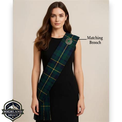highland tartan sash  women  scottish clan tartans