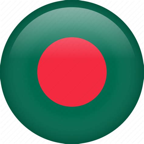 Bangladesh Circle Country Flag Nation National Icon