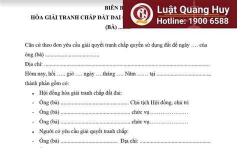 Top 10 mẫu biên bản hòa giải tranh chấp đất đai hay nhất đừng bỏ lỡ